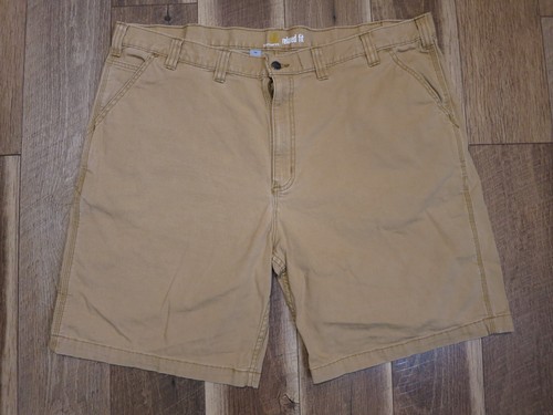 Carhartt Men's Khaki Relaxed Fit Utility Canvas Shorts Sz 46