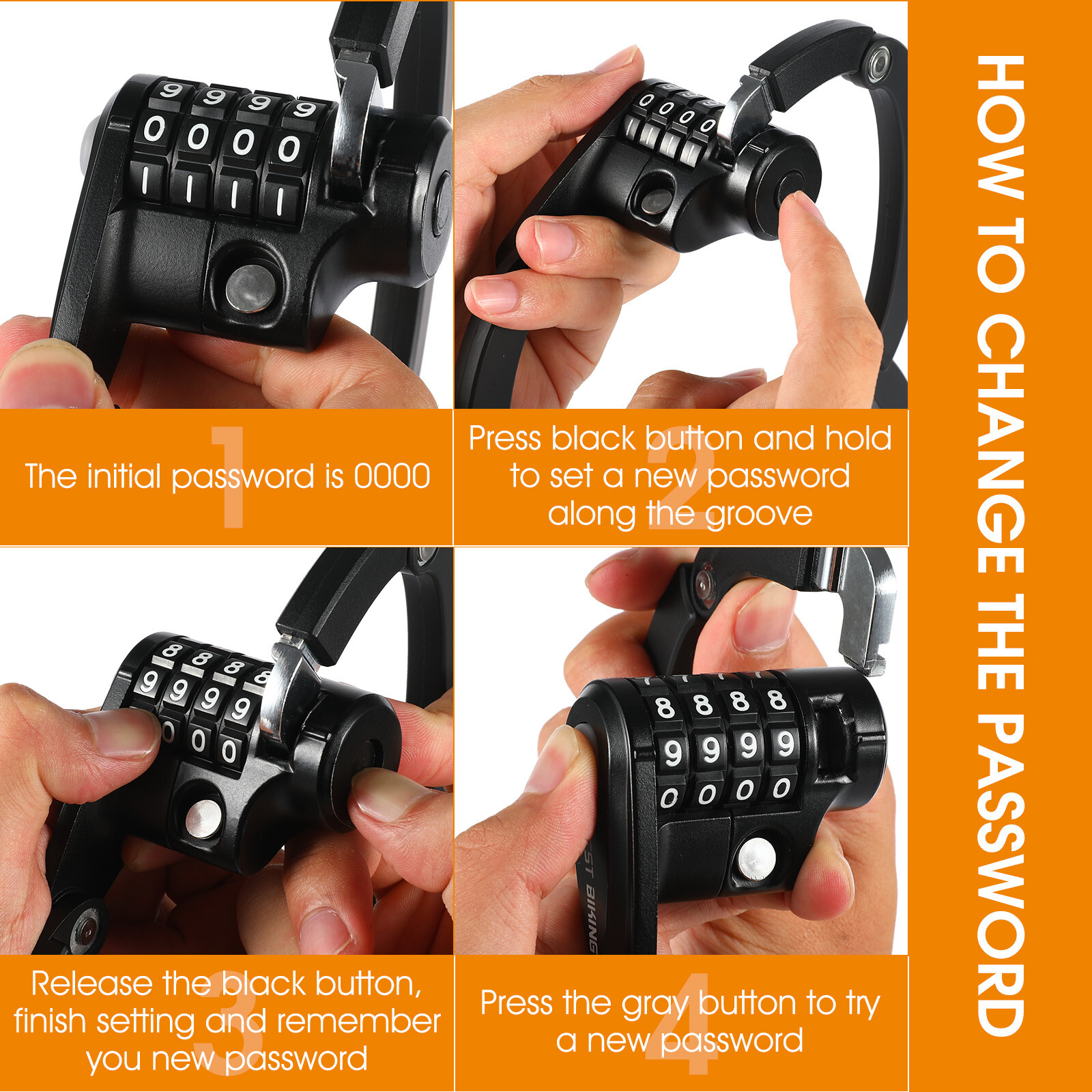 Heavy Duty Lock for Electric Bike Folding Lock Anti Theft Secure Guard Secure