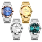 Men's Business Luminous Waterproof Date Quartz Wrist Watch Stainless Steel Band