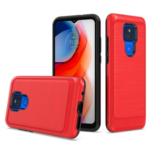 For Cricket Wireless Moto G Play, Dual Layer Metallic Brushed Cover Case  - Bild 10 von 11