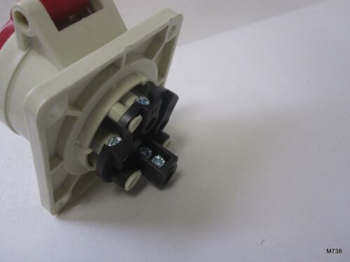 ZNG | Panel Mount 3-Pin Industrial Socket | 16A-6H / 380-415V~ | 314 3P+ IP44 - Picture 4 of 4