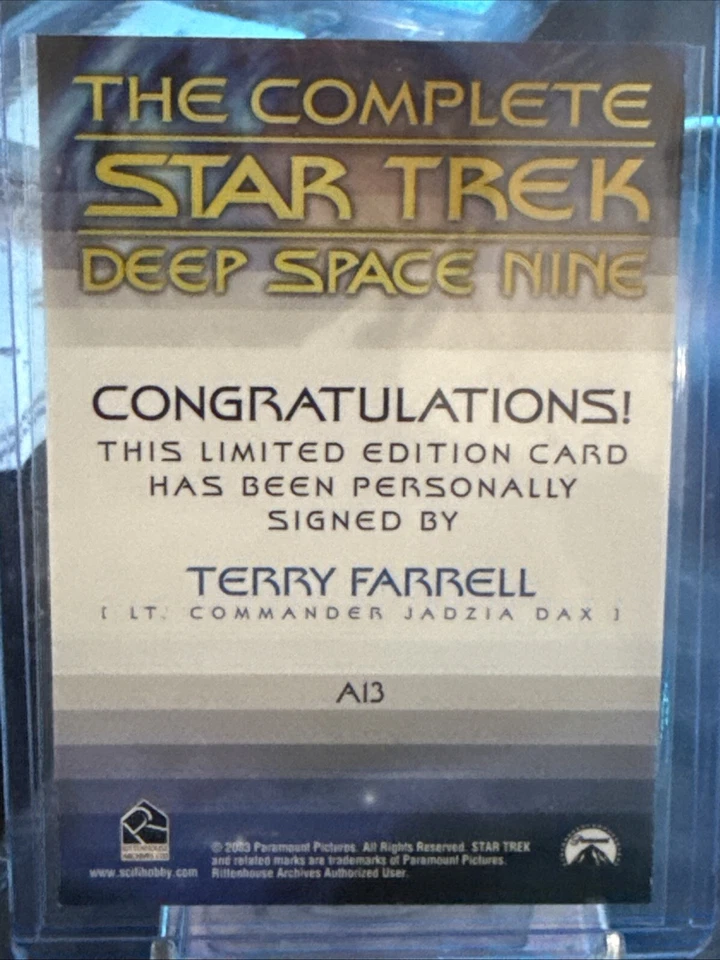 STAR TREK THE COMPLETE DEEP SPACE NINE A13 TERRY FARRELL AS JADZIA DAX AUTOGRAPH - Image 2 of 2