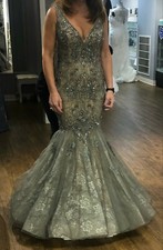Jovani Mermaid Style Ball Gown in Gunmetal Brand New with Tags
