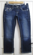 Maurices Premium Cropped Jeans Womens Size 1/2 29x24.5 Dark Stretch 28-30999