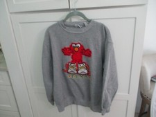 vintage elmo gray sweatshirt sesame street large adult