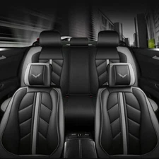 For Honda Accord Car Seat Covers 5 Seat Full Set Leather Cushion Protector Gray