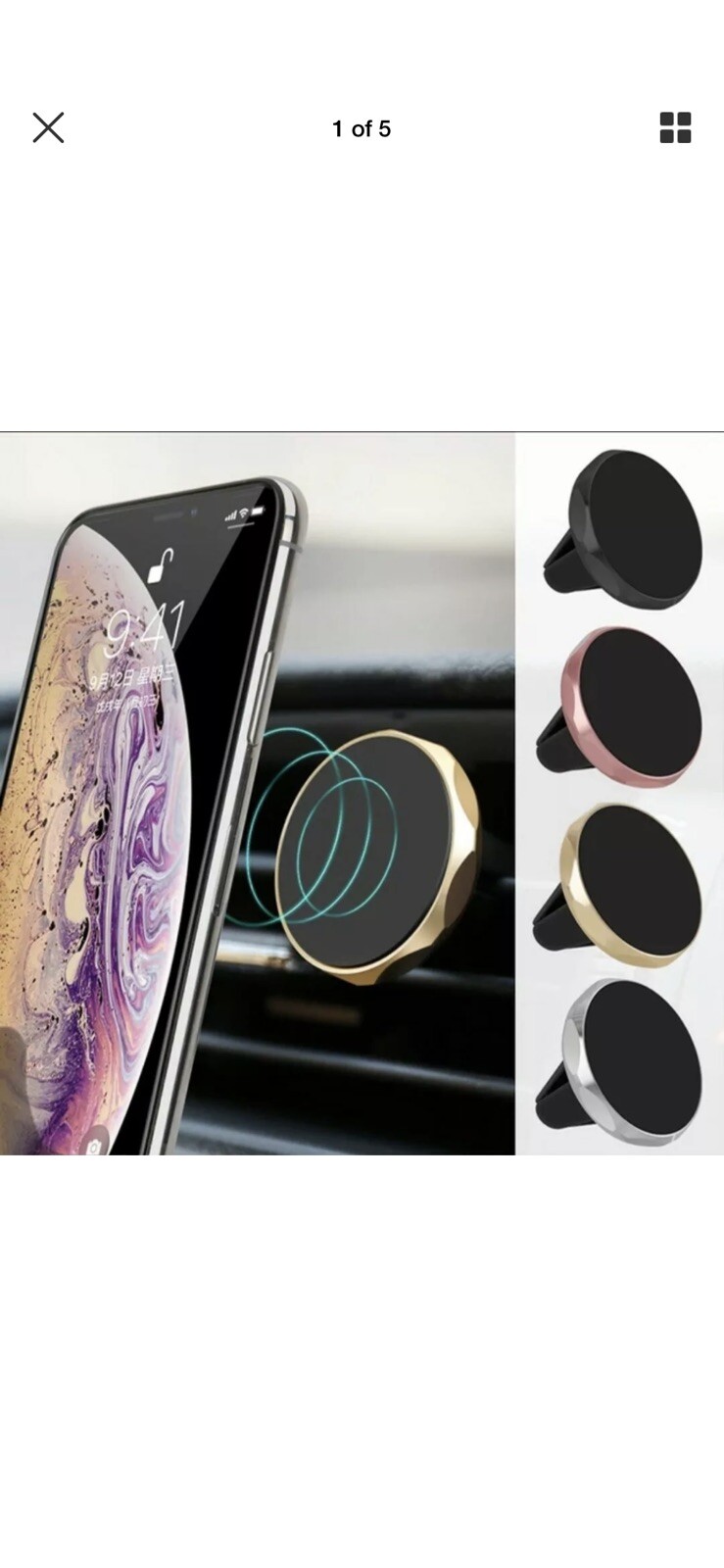 Magnetic iPhone Air Vent Car Mount Holder Universal360 Rotation  -image
