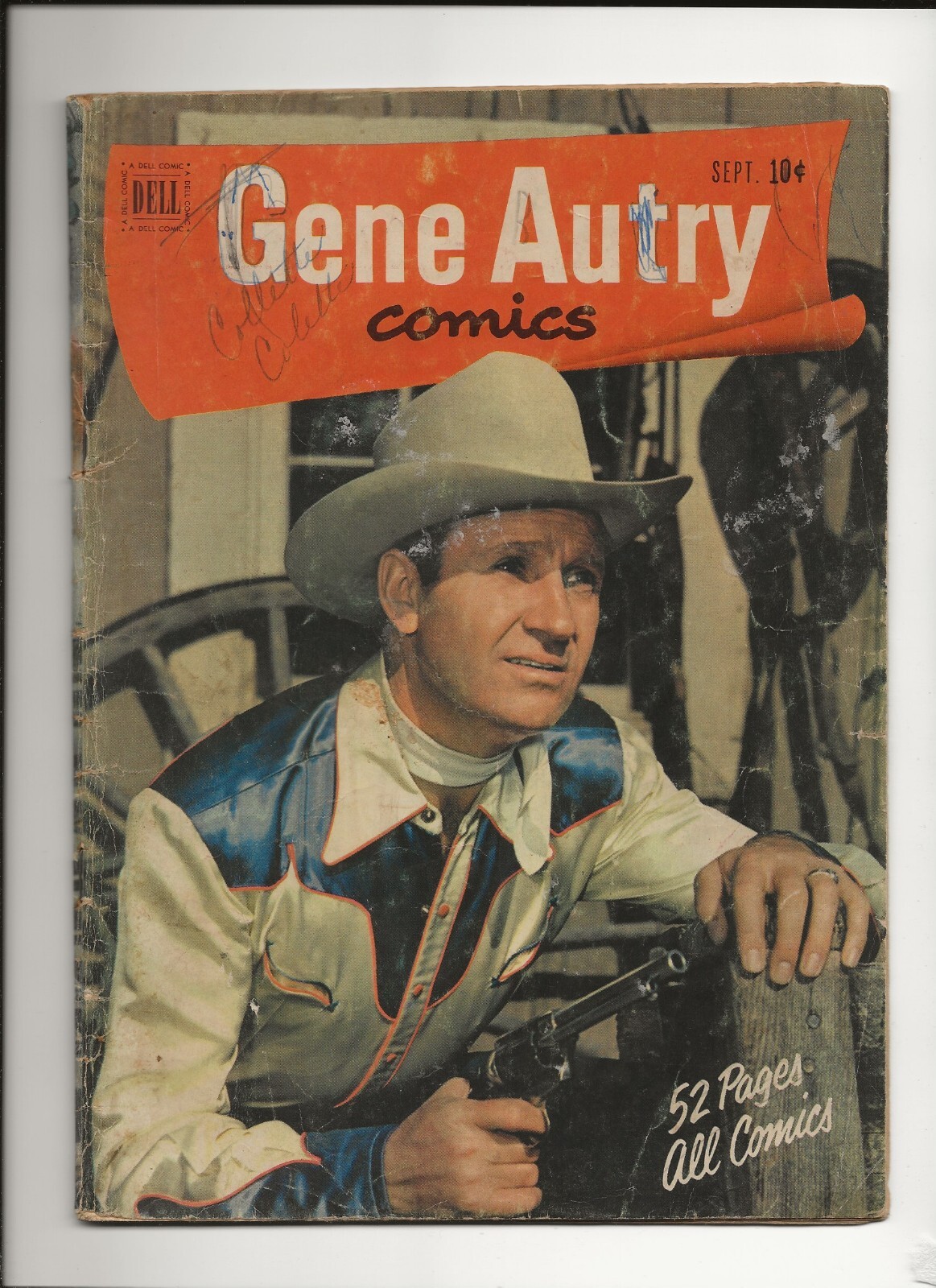 Gene Autry Comics #55 1951 Dell Golden Age Western Comic Photo Cover 52 Pg GD/VG