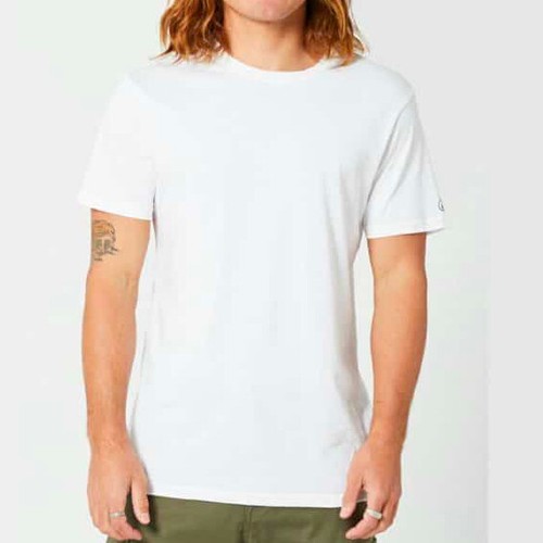Volcom Solid White Mens Short Sleeve 