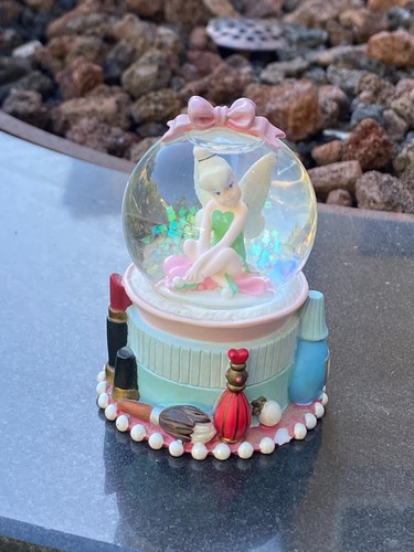 Walt Disney Disneyland Souvenir Tinkerbell Makeup Compact Mini 3" Snow Globe - 第 6/11 張圖片