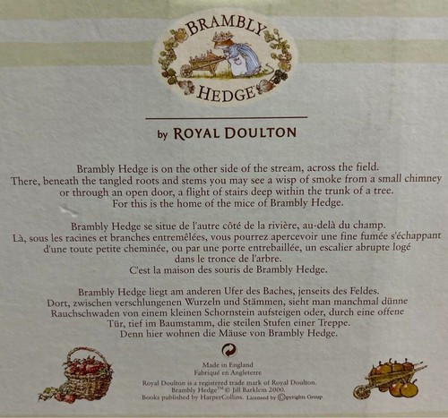 Royal Doulton Brambly Hedge Plate 8” Year 2001 New With BOX - Picture 11 of 13