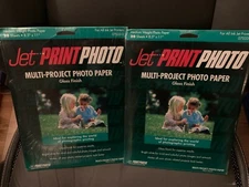 Lot of 2 Jet Print Multi-Project Photo Paper Gloss Finish 20 Sheets