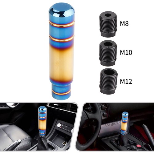 13CM JDM Aluminum Car Gear Shift Knob Racing Hyper Fabric Shift Boot Cover - Picture 4 of 27