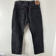 VINTAGE LEVI'S 505 STRAIGHT FIT JEANS BLACK MEN'S SIZE 38 X 32 31 90S Y2K