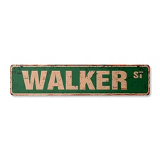 WALKER Vintage Street Sign room last name family love| Indoor/Outdoor