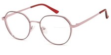 CAPRI OPTICS DICAPRIO DC191 WOMEN'S EYEGLASSES 51-18-140 BURG/PINK W/ SOFT CASE
