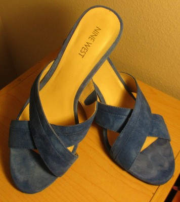nine west blue shoes