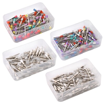 Dental White & Colorful Prophy Polishing Brush Nylon Flat Latch & Tapered Type