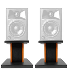 Rockville 8” Wood Studio Monitor Speaker Stands For M-Audio AV42 Monitors