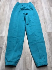 Vintage 90s Youth Sweatpants Teal Fruit of the Loom Sz L 12-14 USA Made Jogger