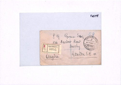 ROMANIA Cover 20L *TOP HIGH VALUE* Constanța Registered c1928 {samwells}YT267 - Picture 10 of 14