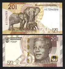 South Africa 20 Rand 2023, UNC, P-149 Nelson Mandela