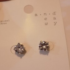 A New Day Silver Tone, Nickel Free, Earrings, NEW  2 