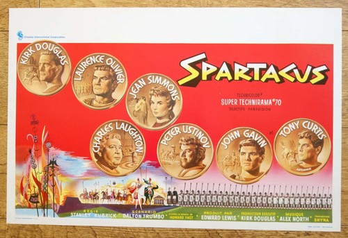 SPARTACUS Stanley Kubrick Kirk Douglas original belgian movie poster R74 ROLLED