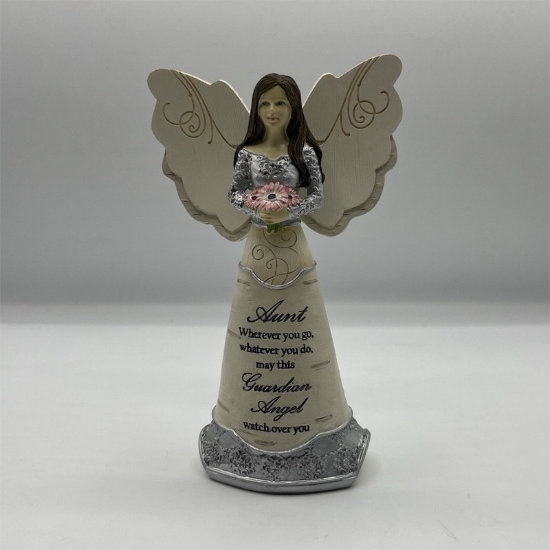  “Guardian Angel Aunt” Elements Resin Figurine Painted Boxed