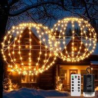Weihnachtsbeleuchtung AußEn 2 PCS Leuchtkugel Batterie FüR Weihnachten 2 StüCk
