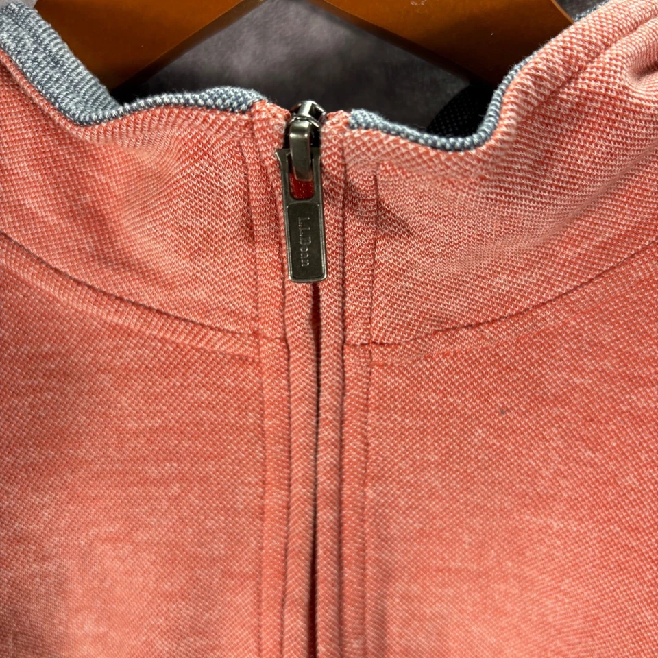 Suéter LL Bean Para Hombre Mediano Alto Calce Salmón Manga Larga Pullover Foto 3 de 4