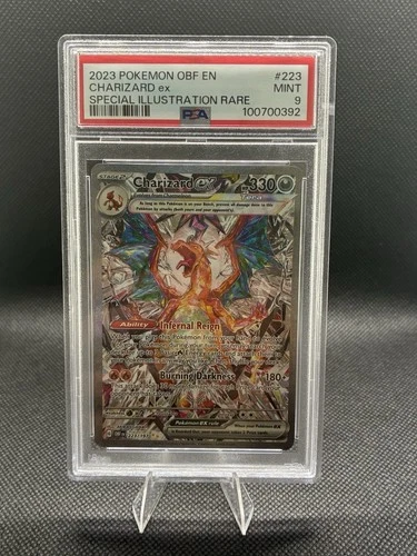 Pokémon TCG Scarlet & Violet Obsidian Flames Charizard EX Card 223/197 PSA 9