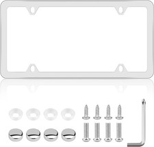 Chrome License Plate Frame Made Of Zinc Alloy Metal Universal Car Accessories1