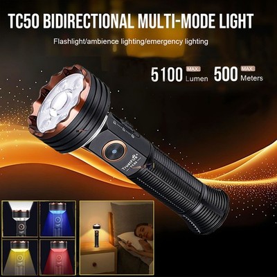 TrustFire 5100Lumens Wiederaufladbar LED Taschenlampe 500m W UV Rot bleu Licht