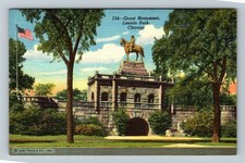 Chicago IL-Illinois, Grant Monument, Lincoln Park  Vintage Souvenir Postcard