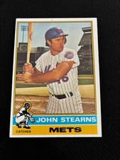 JOHN STEARNS ROOKIE TOPPS NEW YORK METS 1976 RC #633  VINTAGE BASEBALL CARD !