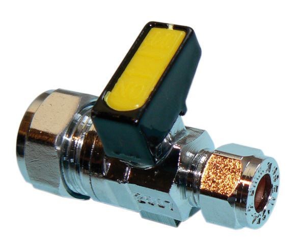Metrogas 10mm x 8mm Mini Lever Gas Reducing Ball Valve - 2 PACK - Image 2