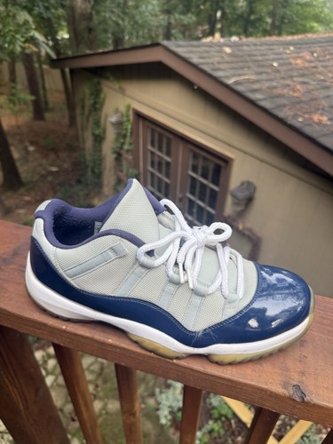 Nike Air Jordan 11 XI Retro Low Georgetown 528895-007 Size 11 Navy Blue Grey - Picture 8 of 11