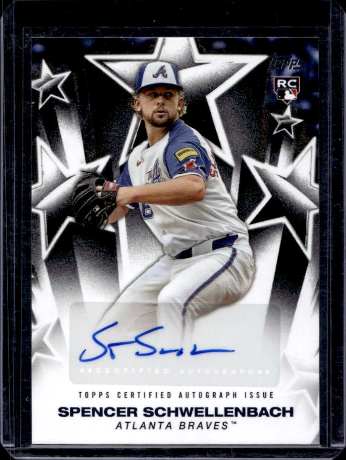 2025 Topps Spencer Schwellenbach Baseball Stars Auto RC Rookie #BSA-SSC Braves