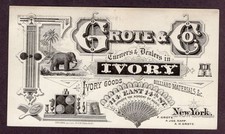 Grote & Co. dealers in ivory trade card