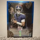 2025 Topps Chrome Football - Jaxson Dart Fortune 15 Blue Rookie RC #/150 Giants