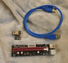 PCIE Riser Adapter Card for GPU Crypto Mining16X to 1X 6pin/ MOLEX/SATA...