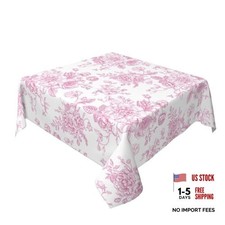 Tablecloth 54x54 Inch Square Vintage Chinoiserie 54" x 54" Square Pink Floral