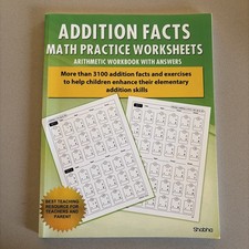 Elementary Addition Ser.: Addition Facts Math Practice Worksheet Paperback 