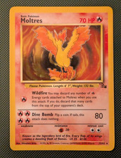 Pokémon TCG: Moltres Holo Rare Card 12/62 Fossil Set 1999 LP