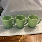 jadeite fire king d handle mugs set