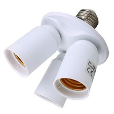 Divisor adaptador enchufe lámpara bombilla adecuado para 86-240 voltios 3 en 1 blanco