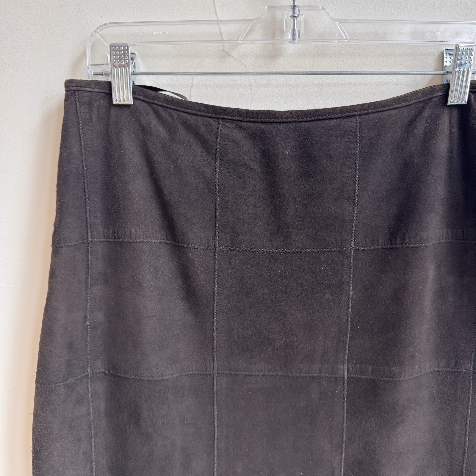 Armani Exchange Brown Square Solid Patchwork Sued… - image 3