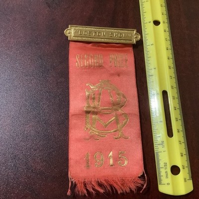 2nd Place Ribbon From A Boston Show Dated 1915 See Description