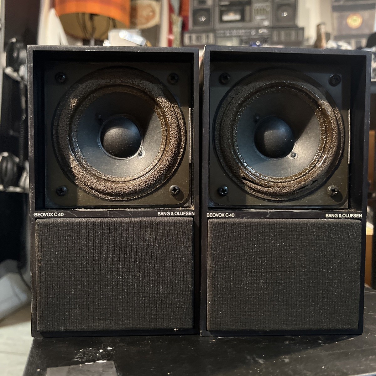 ラジオ・コンポ Bang & Olufsen Vintage Bang & Olufsen B&O Beovox C40 Type 6324 Speakers Black